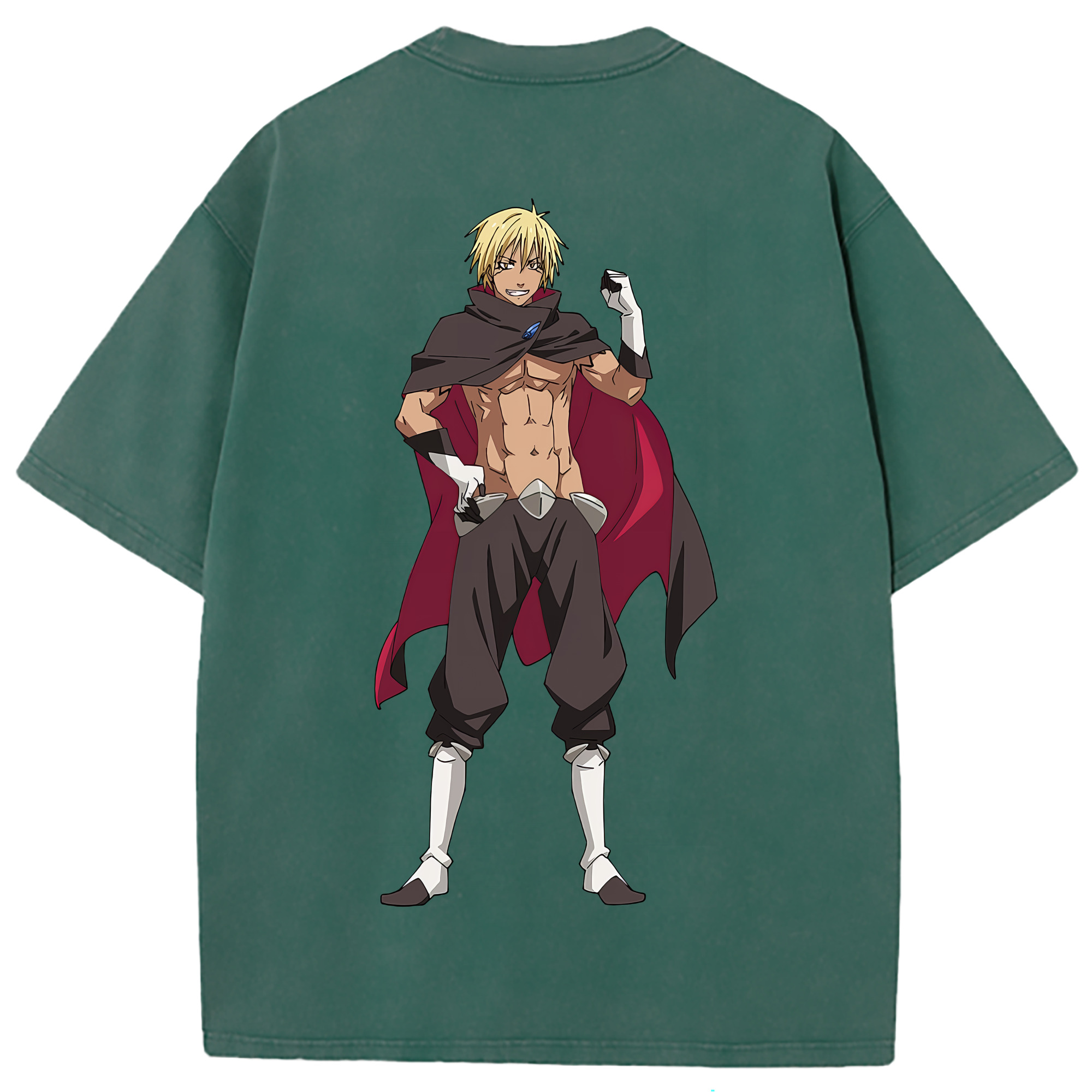 （画像用） 転スラ Regarding Reincarnated to Slime 綿100% ヴィンテージ風 半袖Tシャツ（背面プリント）